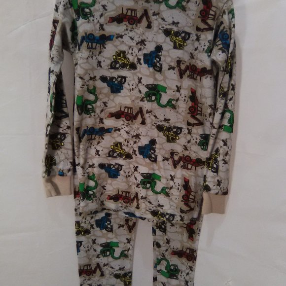 Kirkland Signature Boy's 2 Piece Pajamas set Color Tan w/ Trucks Size 8 - Picture 6 of 7